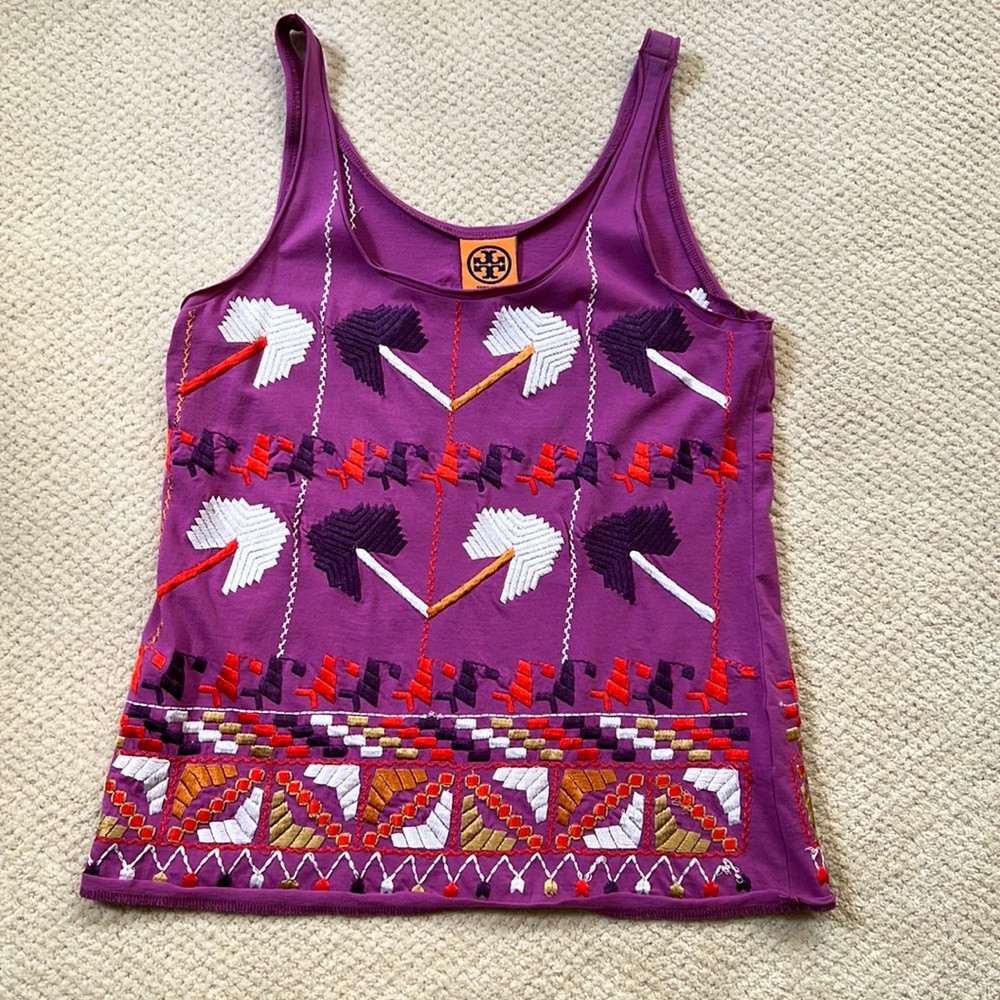 Tory Burch Embroidered Tank
